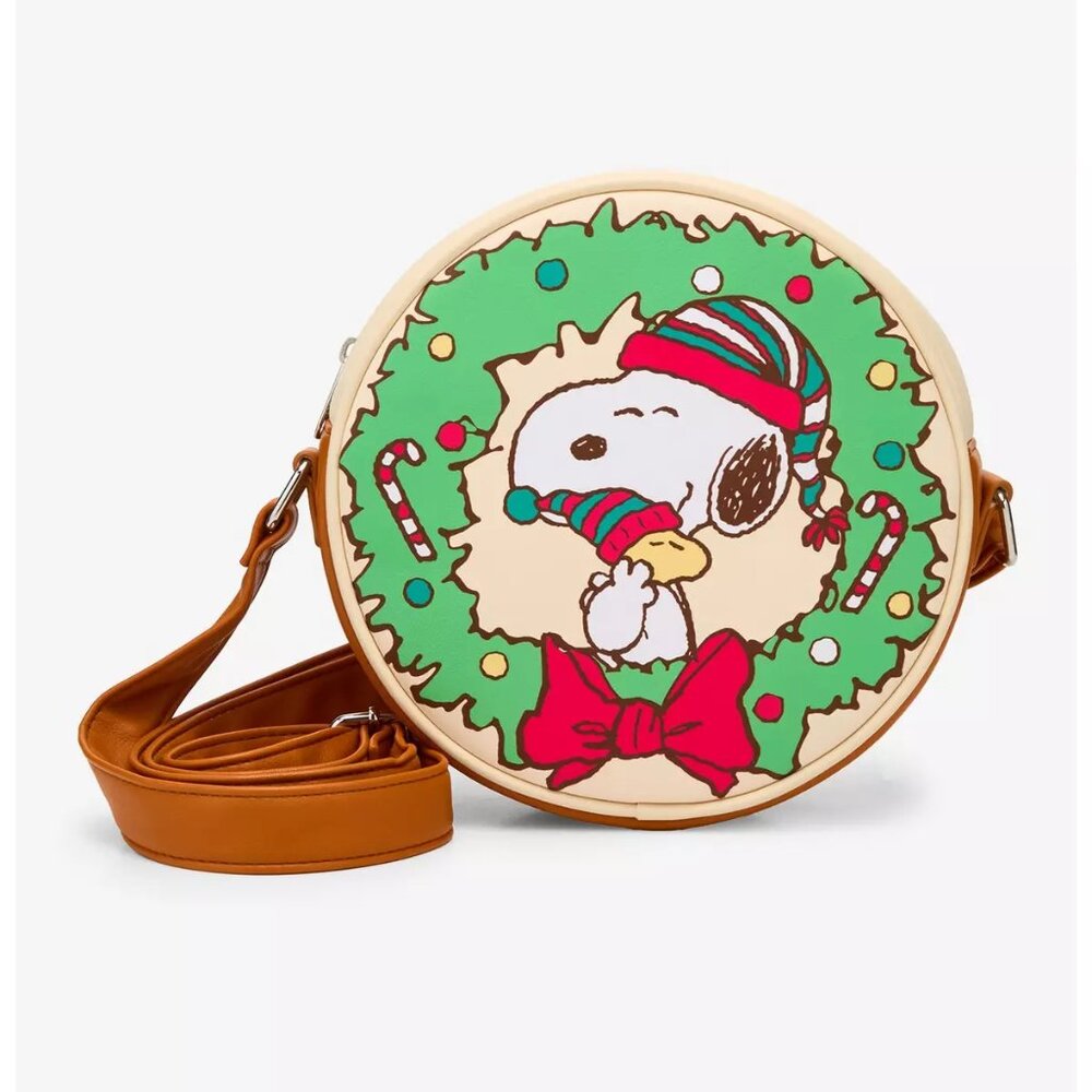 Loungefly Peanuts Snoopy Woodstock Wreath Crossbody Bag - NWT